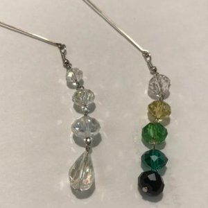 Hijab Stick Pins Assortment ( 2 Pack) Green & Clear